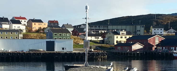 360&deg; panoramakamera i Mehamn havn.